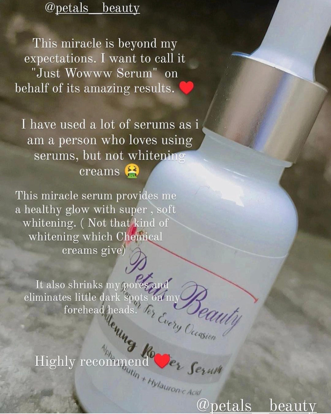 second review of whitening serum.